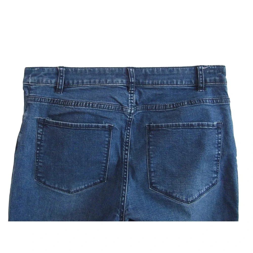 J. Jill Tried & True Fit Slim Leg Jeans Medium Wash Blue Stretch Denim Womens 4